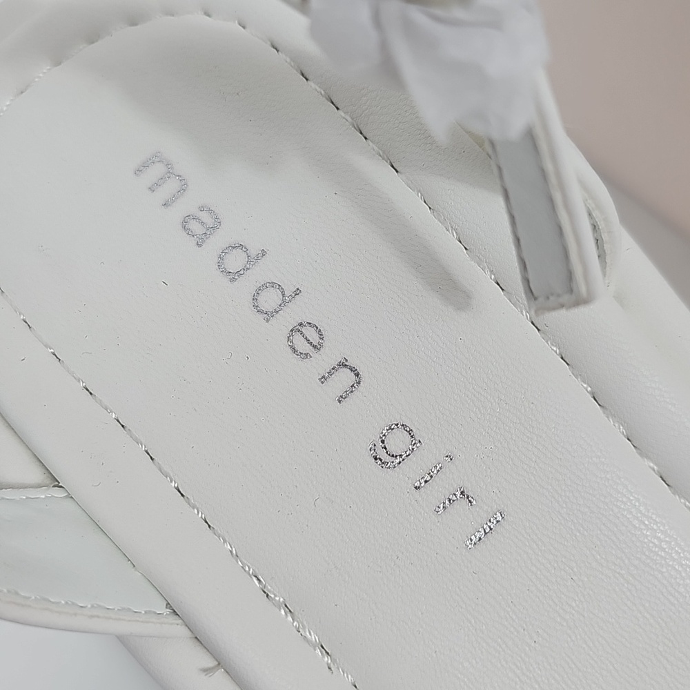 NIB Steve Madden Vaultt Platform Wedge Sandals Strappy Caged Chunky Heel White 9 - Picture 11 of 16